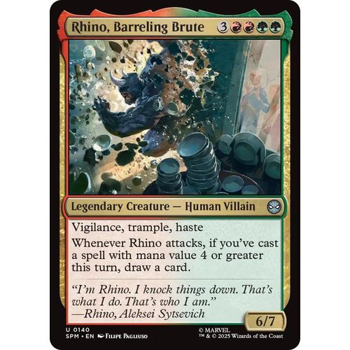 Rhino, Barreling Brute (140) (Marvel's Spider - Man) - PokéBox Australia