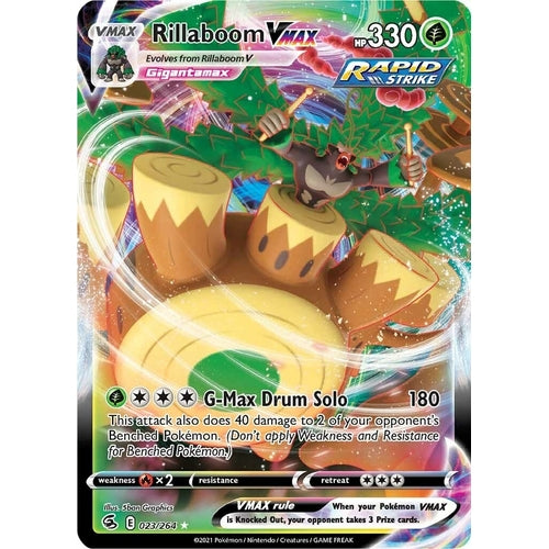 Rillaboom VMAX (023/264) (SWSH08: Fusion Strike) - PokéBox Australia
