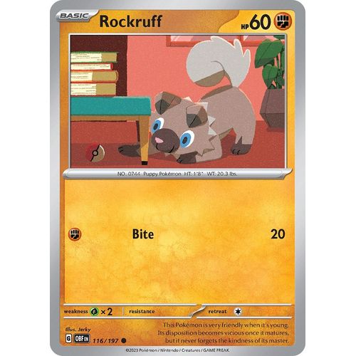 Rockruff (116/197) [SV03: Obsidian Flames] - PokéBox Australia