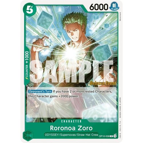 Roronoa Zoro (038) (OP10 - 038) [Royal Blood Release Event Cards] - PokéBox Australia