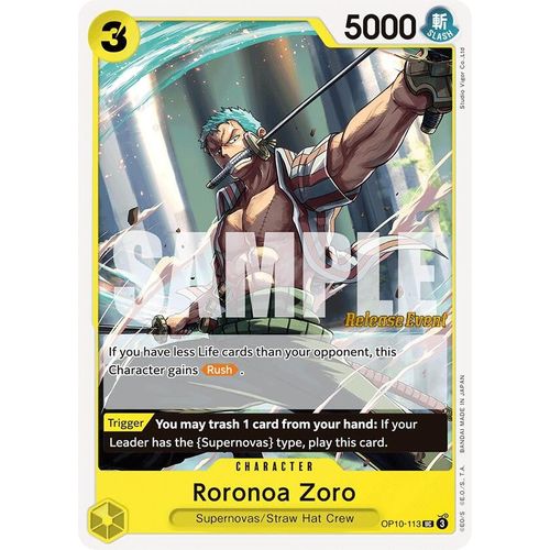 Roronoa Zoro (113) (OP10 - 113) [Royal Blood Release Event Cards] - PokéBox Australia