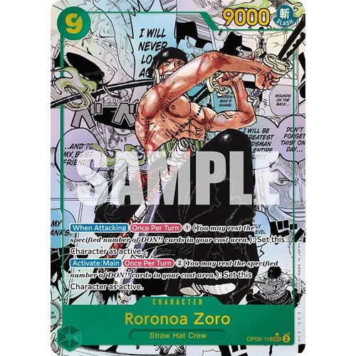 Roronoa Zoro (Alternate Art) (Manga) (OP06 - 118) [Wings of the Captain] - PokéBox Australia