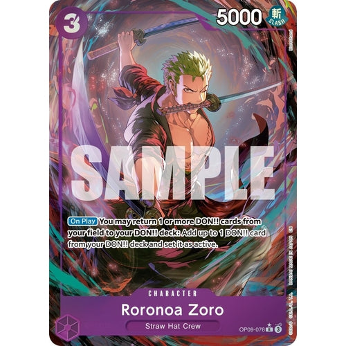 Roronoa Zoro - OP09 - 076 (Alternate Art) (OP09 - 076) (Premium Booster - The Best - Vol. 2) - PokéBox Australia