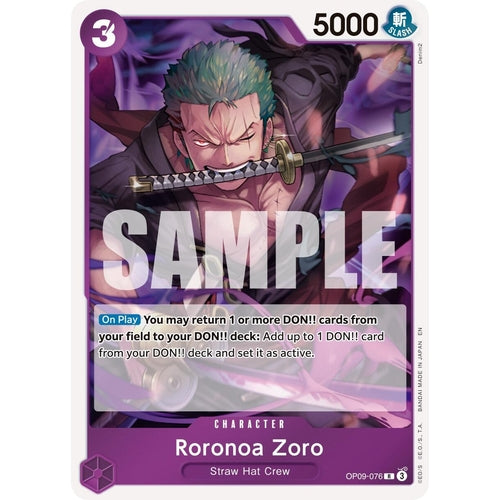 Roronoa Zoro - OP09 - 076 (OP09 - 076) (Premium Booster - The Best - Vol. 2) - PokéBox Australia