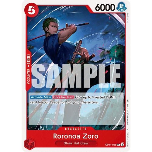 Roronoa Zoro (OP11 - 016) [A Fist of Divine Speed] - PokéBox Australia