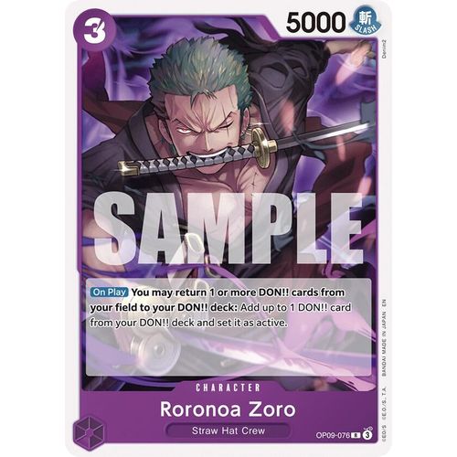 Roronoa Zoro (Reprint) (OP09 - 076) [Starter Deck 26: PURPLE/BLACK Monkey.D.Luffy] - PokéBox Australia