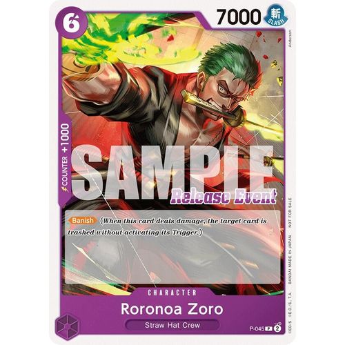 Roronoa Zoro (ST15 - ST20 Release Event Pack) (P - 045) [One Piece Promotion Cards] - PokéBox Australia