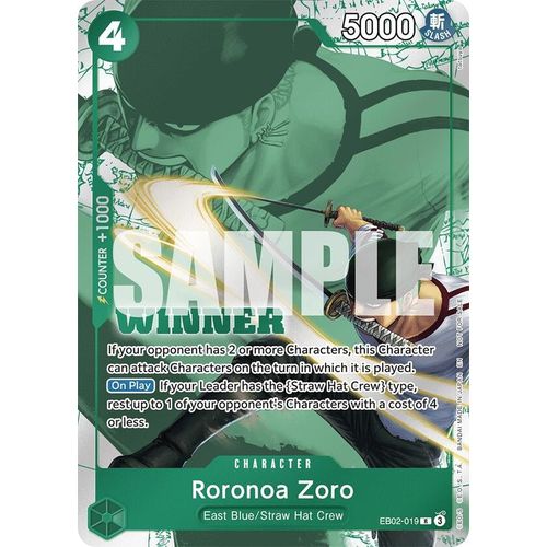 Roronoa Zoro (Winner Pack 2025 Vol. 3) (EB02 - 019) (One Piece Promotion Cards) - PokéBox Australia