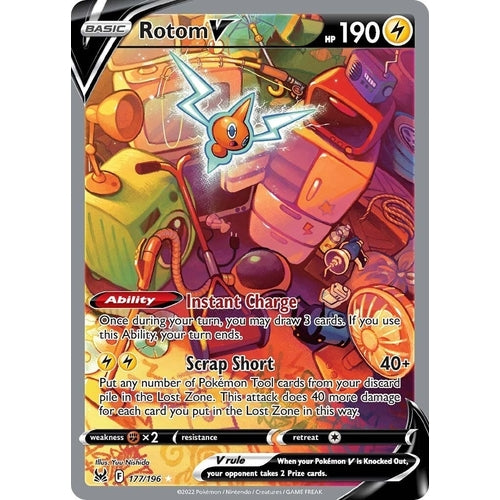 Rotom V (Alternate Full Art) (177/196) (SWSH11: Lost Origin) - PokéBox Australia