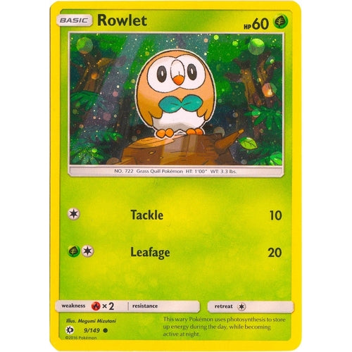 Rowlet - 9/149 (Cosmos Holo) (009/149) (Miscellaneous Cards & Products) - PokéBox Australia