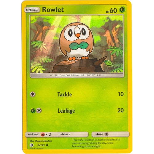 Rowlet - 9/149 (Water Web Holo) (009/149) (Miscellaneous Cards & Products) - PokéBox Australia