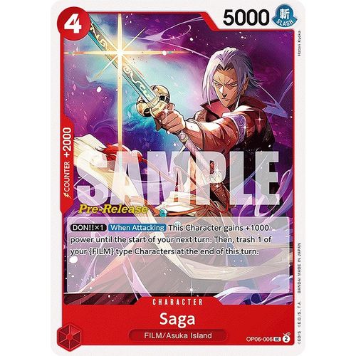 Saga (OP06 - 006) [Wings of the Captain Pre - Release Cards] - PokéBox Australia