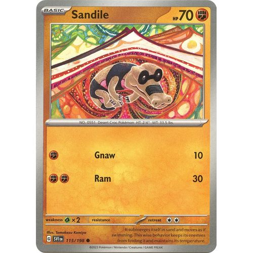 Sandile (115/198) [SV01: Scarlet & Violet Base Set] - PokéBox Australia