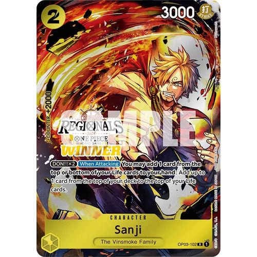 Sanji (Offline Regional 2024) [Winner] (OP03 - 102) [One Piece Promotion Cards] - PokéBox Australia