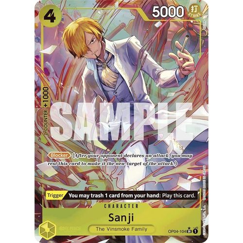 Sanji (OP04 - 104) (Alternate Art) (OP04 - 104) [Premium Booster - The Best - ] - PokéBox Australia