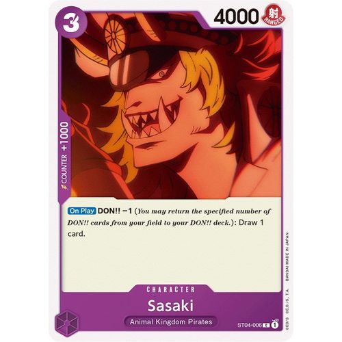 Sasaki (ST04 - 006) [Starter Deck 4: Animal Kingdom Pirates] - PokéBox Australia