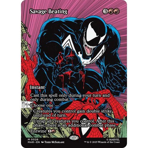 Savage Beating (Borderless) (26) (Marvel Eternal - Legal) - PokéBox Australia