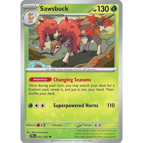Sawsbuck (017/162) [SV05: Temporal Forces] - PokéBox Australia