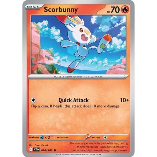 Scorbunny (026/142) [SV07: Stellar Crown] - PokéBox Australia