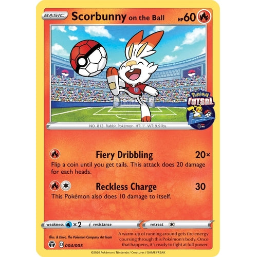 Scorbunny on the Ball - 004/005 (Pokemon Futsal) (004/005) (Miscellaneous Cards & Products) - PokéBox Australia