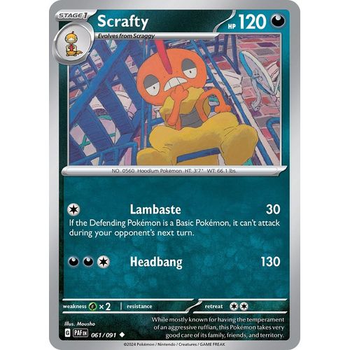 Scrafty (061/091) [SV: Paldean Fates] - PokéBox Australia