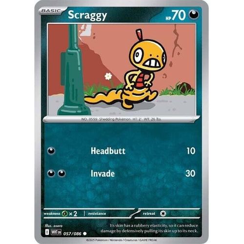 Scraggy (057/086) (SV: White Flare) - PokéBox Australia