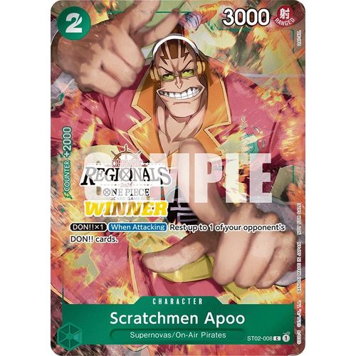 Scratchmen Apoo (Offline Regional 2024) [Winner] (ST02 - 008) [One Piece Promotion Cards] - PokéBox Australia