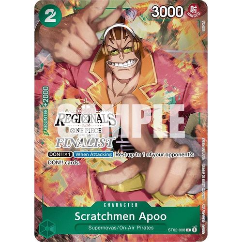 Scratchmen Apoo (Online Regional 2024) [Finalist] (ST02 - 008) [One Piece Promotion Cards] - PokéBox Australia
