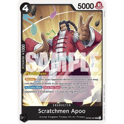 Scratchmen Apoo (OP08 - 087) [Two Legends Pre - Release Cards] - PokéBox Australia