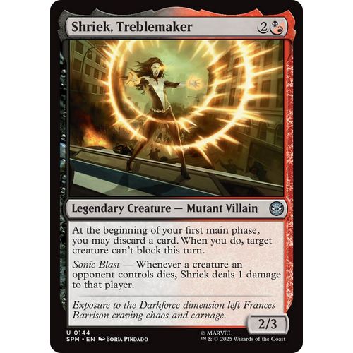 Shriek, Treblemaker (144) (Marvel's Spider - Man) - PokéBox Australia