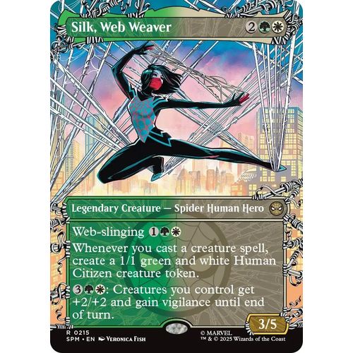 Silk, Web Weaver (Borderless) (215) (Marvel's Spider - Man) - PokéBox Australia