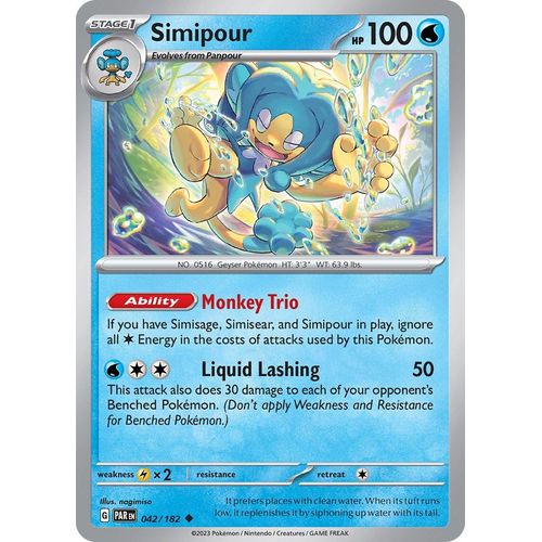 Simipour (042/182) [SV04: Paradox Rift] - PokéBox Australia