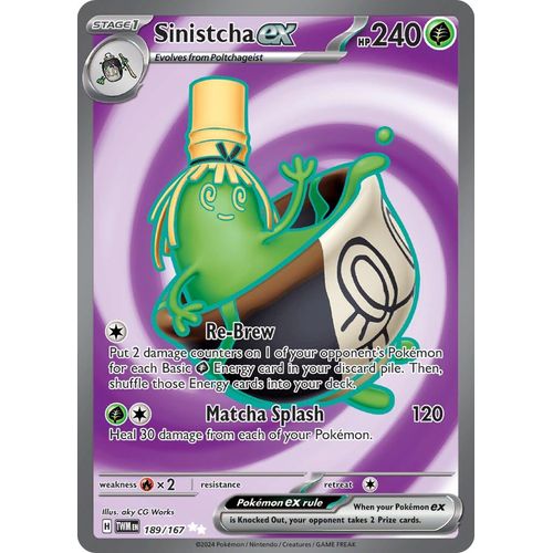 Sinistcha ex (189/167) [SV06: Twilight Masquerade] - PokéBox Australia