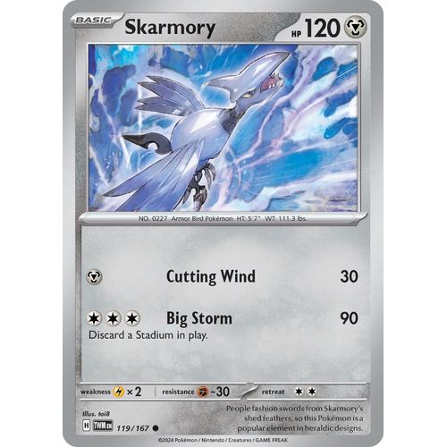 Skarmory (119/167) [SV06: Twilight Masquerade] - PokéBox Australia