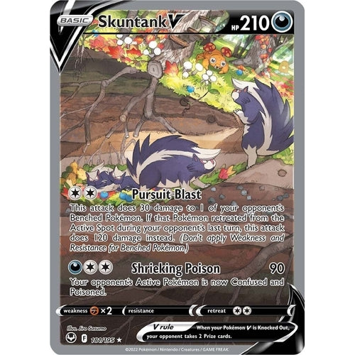 Skuntank V (Alternate Full Art) (181/195) (SWSH12: Silver Tempest) - PokéBox Australia