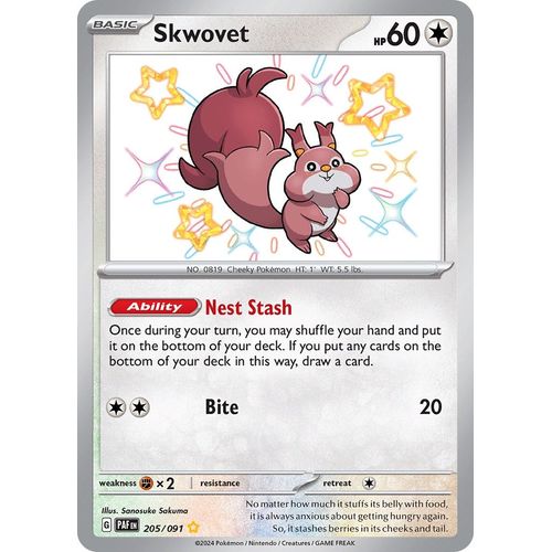 Skwovet (205/091) [SV: Paldean Fates] - PokéBox Australia