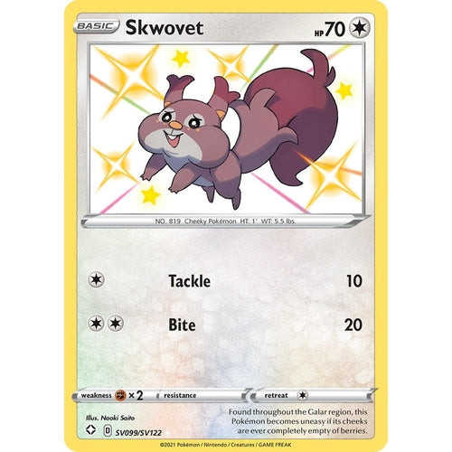 Skwovet (SV099/SV122) (Shining Fates: Shiny Vault) - PokéBox Australia