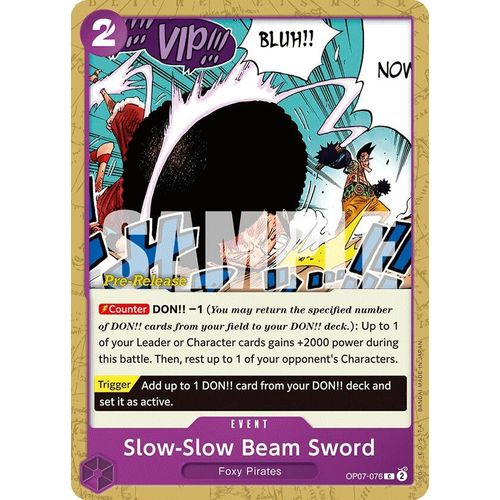 Slow - Slow Beam Sword (OP07 - 076) [500 Years in the Future Pre - Release Cards] - PokéBox Australia