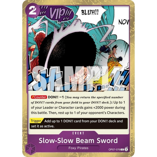 Slow - Slow Beam Sword (Pirate Foil) (OP07 - 076) (Premium Booster - The Best - Vol. 2) - PokéBox Australia