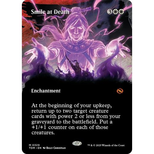 Smile at Death (Borderless) (329) (Tarkir: Dragonstorm) - PokéBox Australia