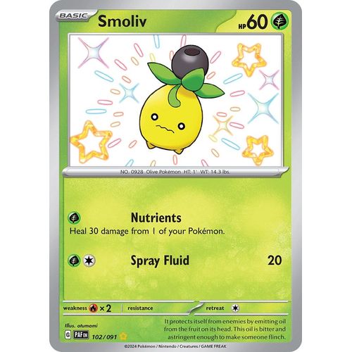 Smoliv (102/091) [SV: Paldean Fates] - PokéBox Australia