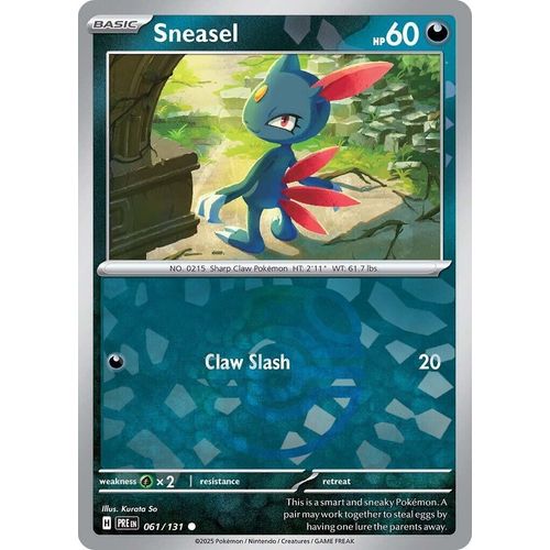 Sneasel (Master Ball Pattern) (061/131) [SV: Prismatic Evolutions] - PokéBox Australia
