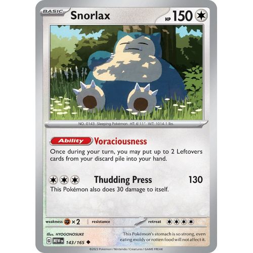 Snorlax (143/165) [SV: Scarlet & Violet 151] - PokéBox Australia