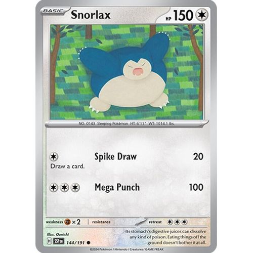 Snorlax (144/191) [SV08: Surging Sparks] - PokéBox Australia