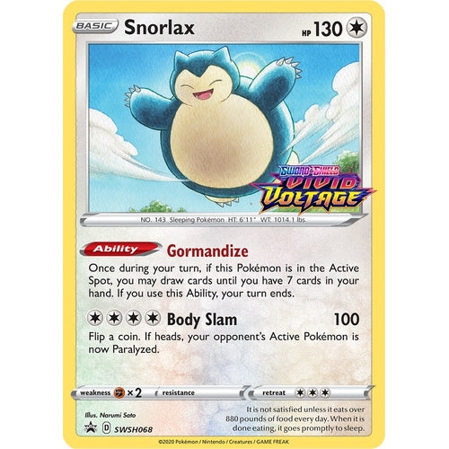 Snorlax - SWSH068 (Prerelease) (SWSH068) (SWSH: Sword & Shield Promo Cards) - PokéBox Australia