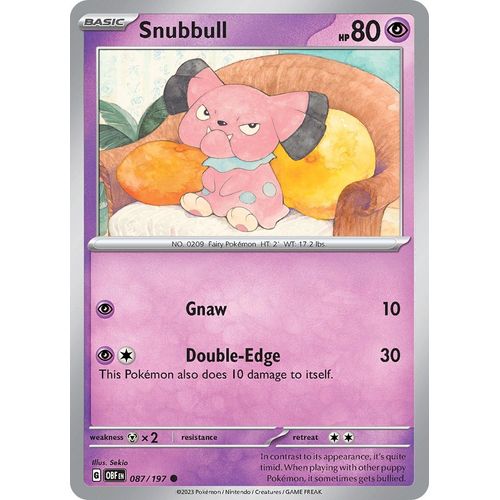 Snubbull (087/197) [SV03: Obsidian Flames] - PokéBox Australia