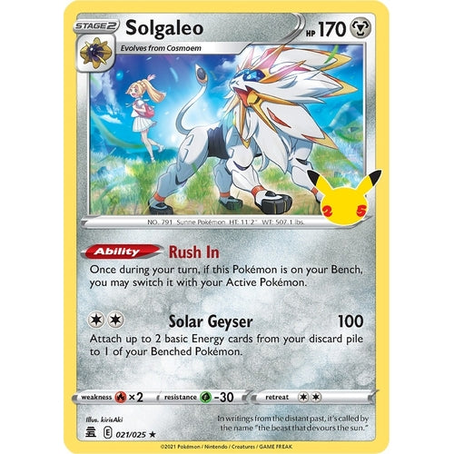 Solgaleo (021/025) (Celebrations) - PokéBox Australia