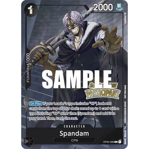 Spandam (Offline Regional 2023) [Participant] (OP03 - 086) [One Piece Promotion Cards] - PokéBox Australia