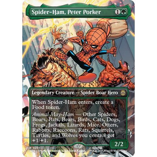 Spider - Ham, Peter Porker (Borderless) (201) (Marvel's Spider - Man) - PokéBox Australia