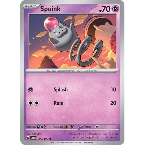 Spoink (090/197) [SV03: Obsidian Flames] - PokéBox Australia